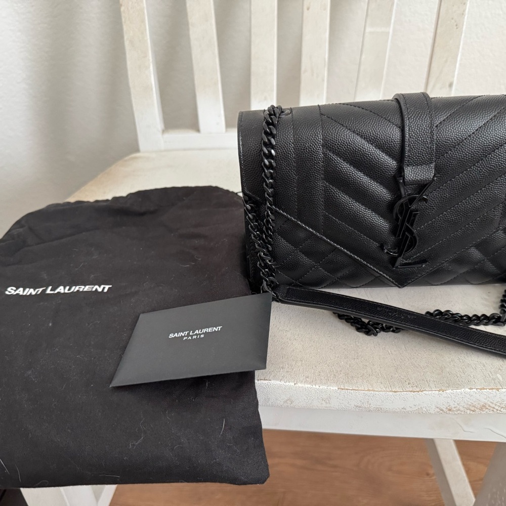 Saint Laurent Black Quilted Crossbody Bag